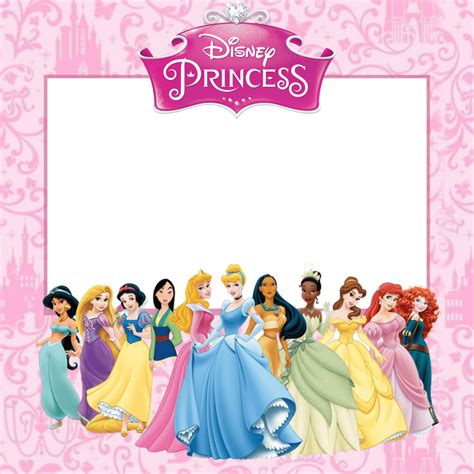 Convite de princesas da disney Para Editar Grátis Online